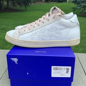 P448 John Mid-top white leather sneaker - size 38 with box